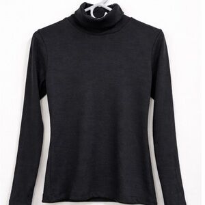 Black Long Sleeve Turtleneck Top